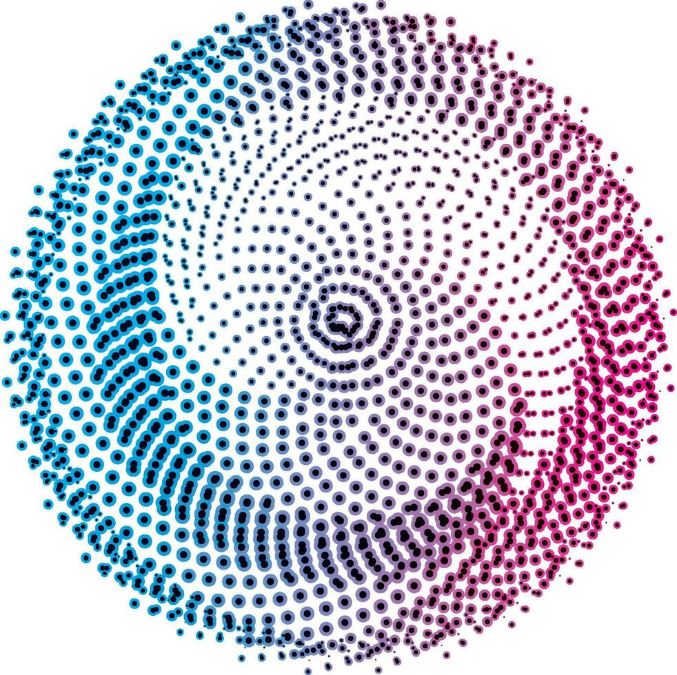 punt cmyk zwart helling symbool logotype circulaire vorm spiraal halftone cirkel ronde abstract cirkel vector