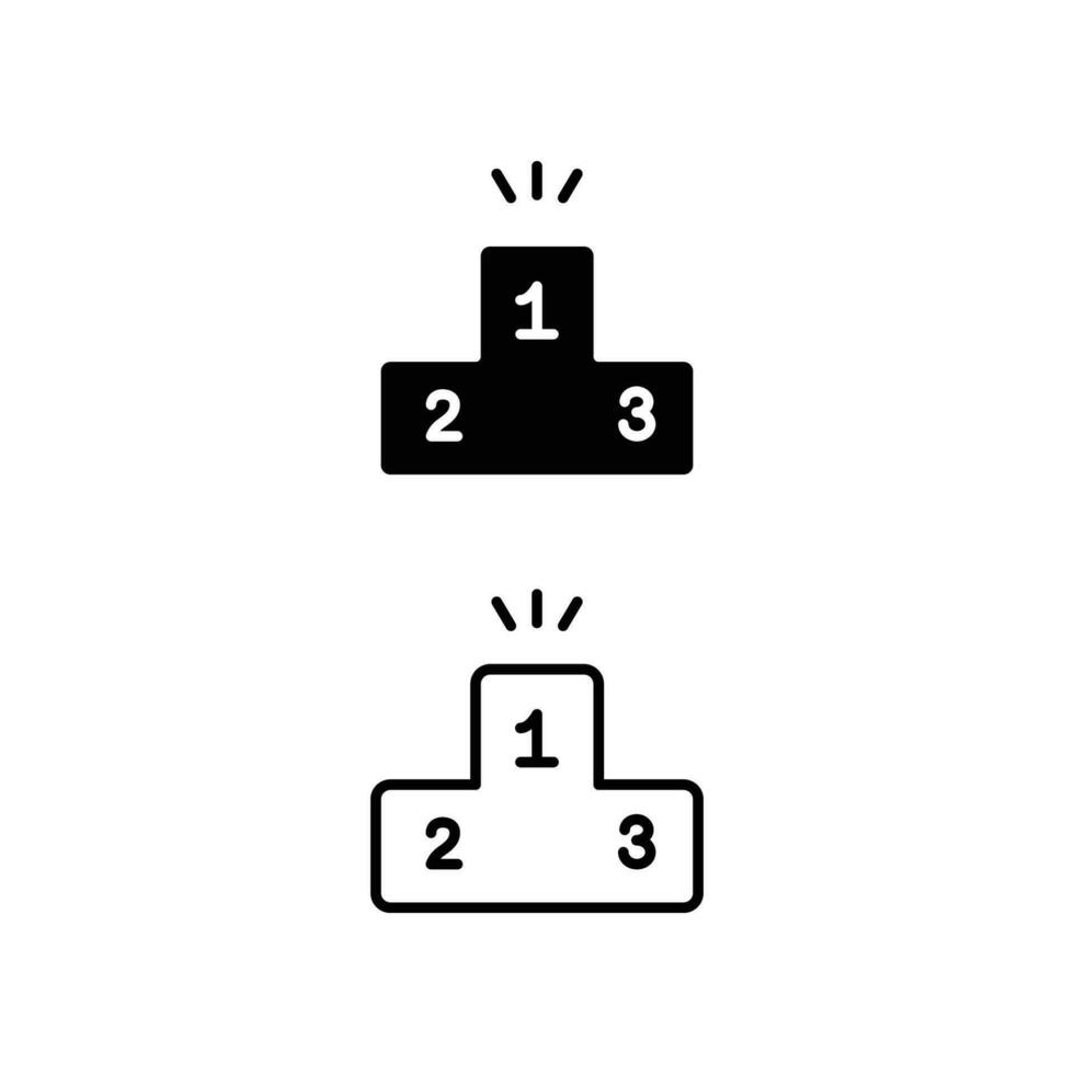 lood bord icoon, prestatie, prijs, kampioen. winnaar en prestatie, podium voetstuk symbool prijs plaatsen . beloning ceremonie lijn en solide stijl. vector illustratie ontwerp Aan wit achtergrond eps 10