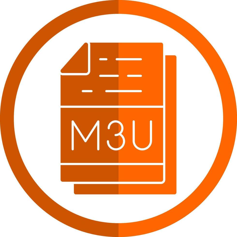 m3u het dossier formaat vector icoon ontwerp