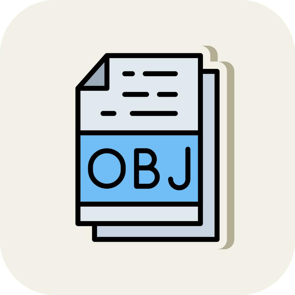 obj het dossier formaat vector icoon ontwerp