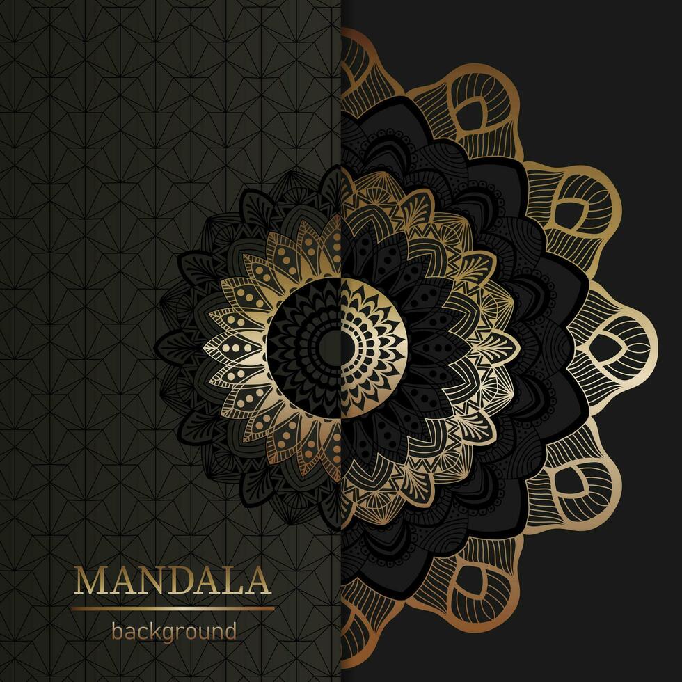 luxe decoratief mandala achtergrond voor afdrukken, poster, omslag, brochure, folder, spandoek. Arabisch Islamitisch oosten- stijl vector