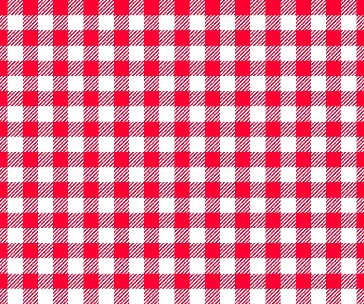 rode en witte geruite achtergrond met gestreepte vierkanten voor picknickdeken, tafelkleed, plaid, shirt textielontwerp. pastel naadloos patroon. stof geometrische textuur vector