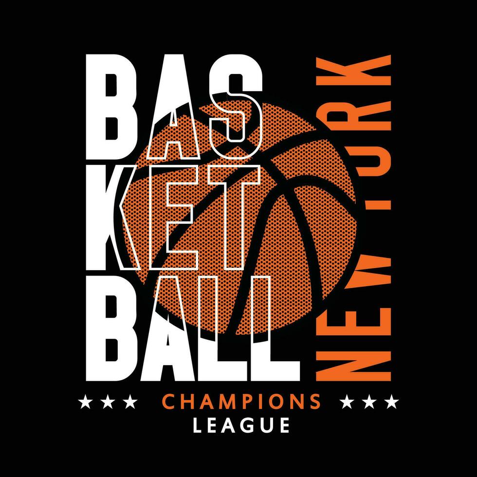 basketbal nieuw york typografie grafisch ontwerp illustratie vector, t overhemd afdrukken, sporten vector