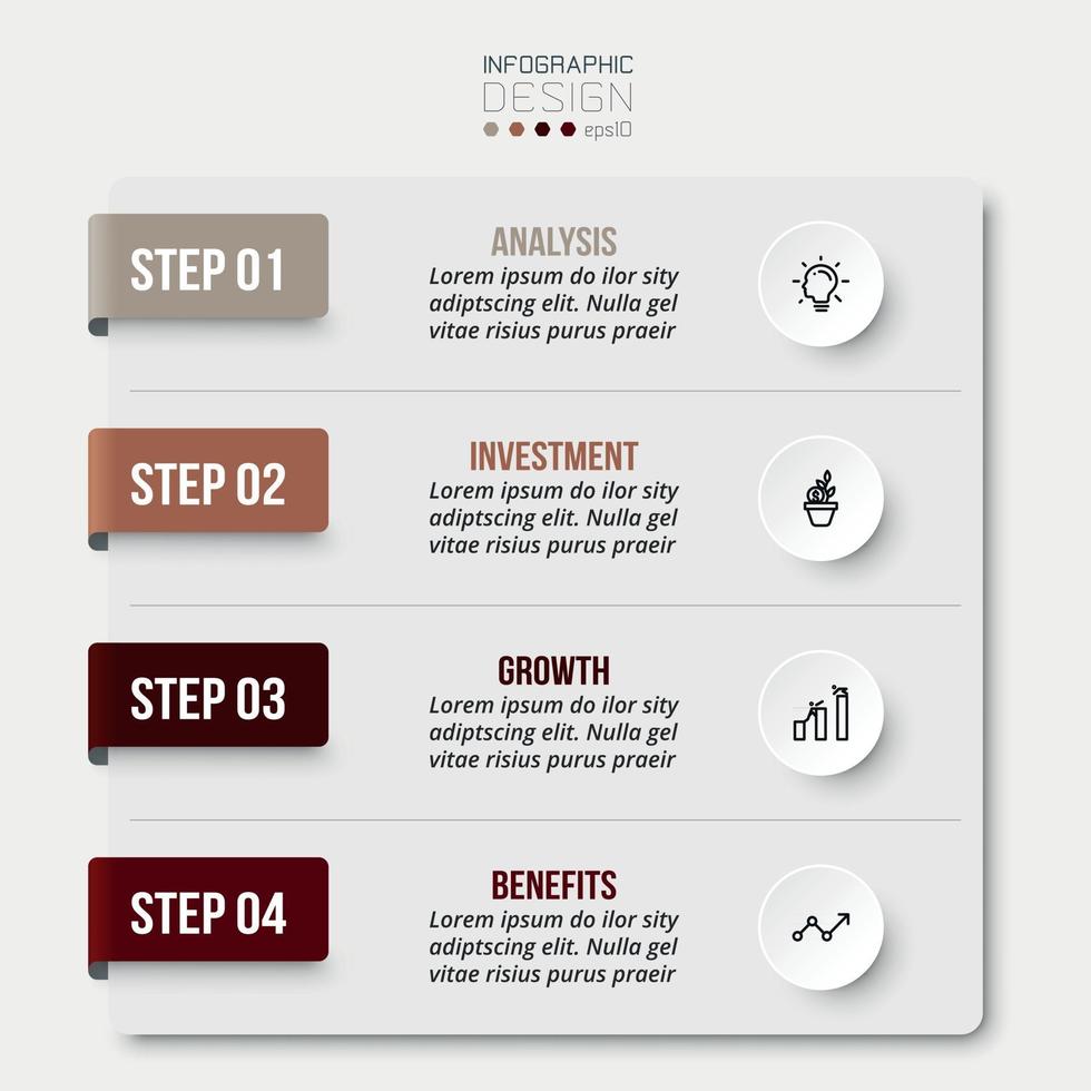 business concept infographic sjabloon met workflow. vector