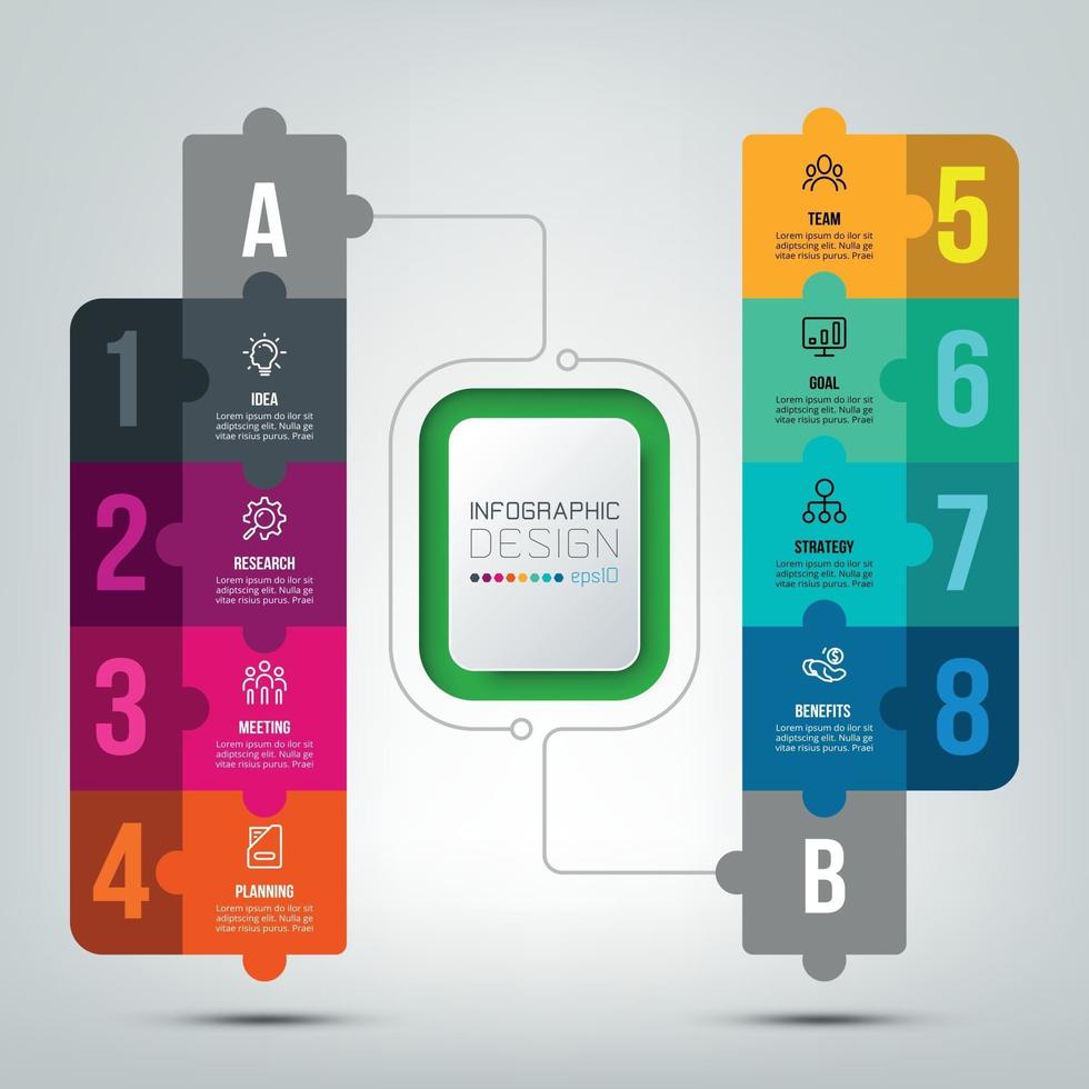 bedrijfsconcept infographic sjabloon met diagram. vector