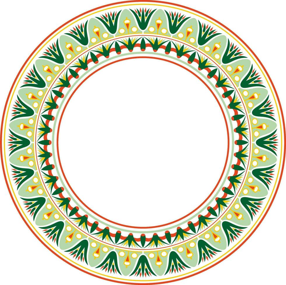 vector oude gekleurde Egyptische ronde ornament. eindeloos nationaal etnisch grens, kader, ring