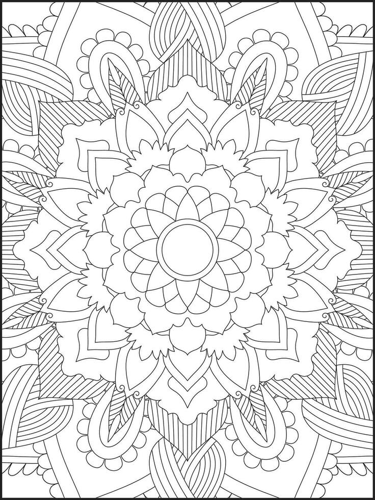 sier- mandala volwassen kleur boek bladzijde. kleur bladzijde. kinderen kleur Pagina's. kleur bladzijde voor volwassenen. mandala vector