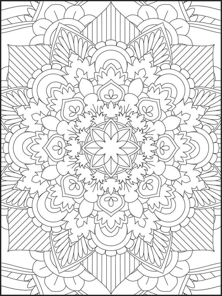 sier- mandala volwassen kleur boek bladzijde. kleur bladzijde. kinderen kleur Pagina's. kleur bladzijde voor volwassenen. mandala vector