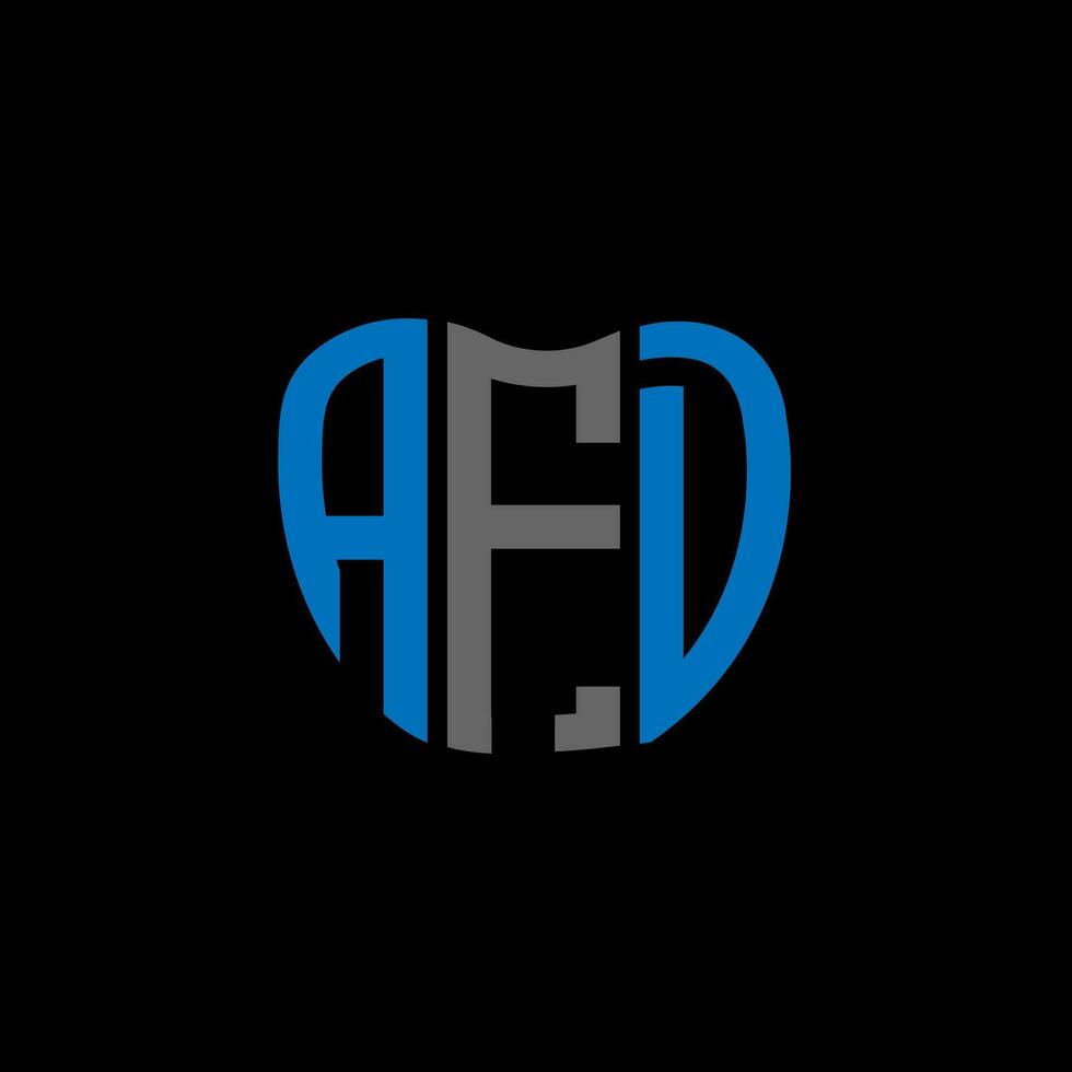 afd brief logo creatief ontwerp. afd uniek ontwerp. vector