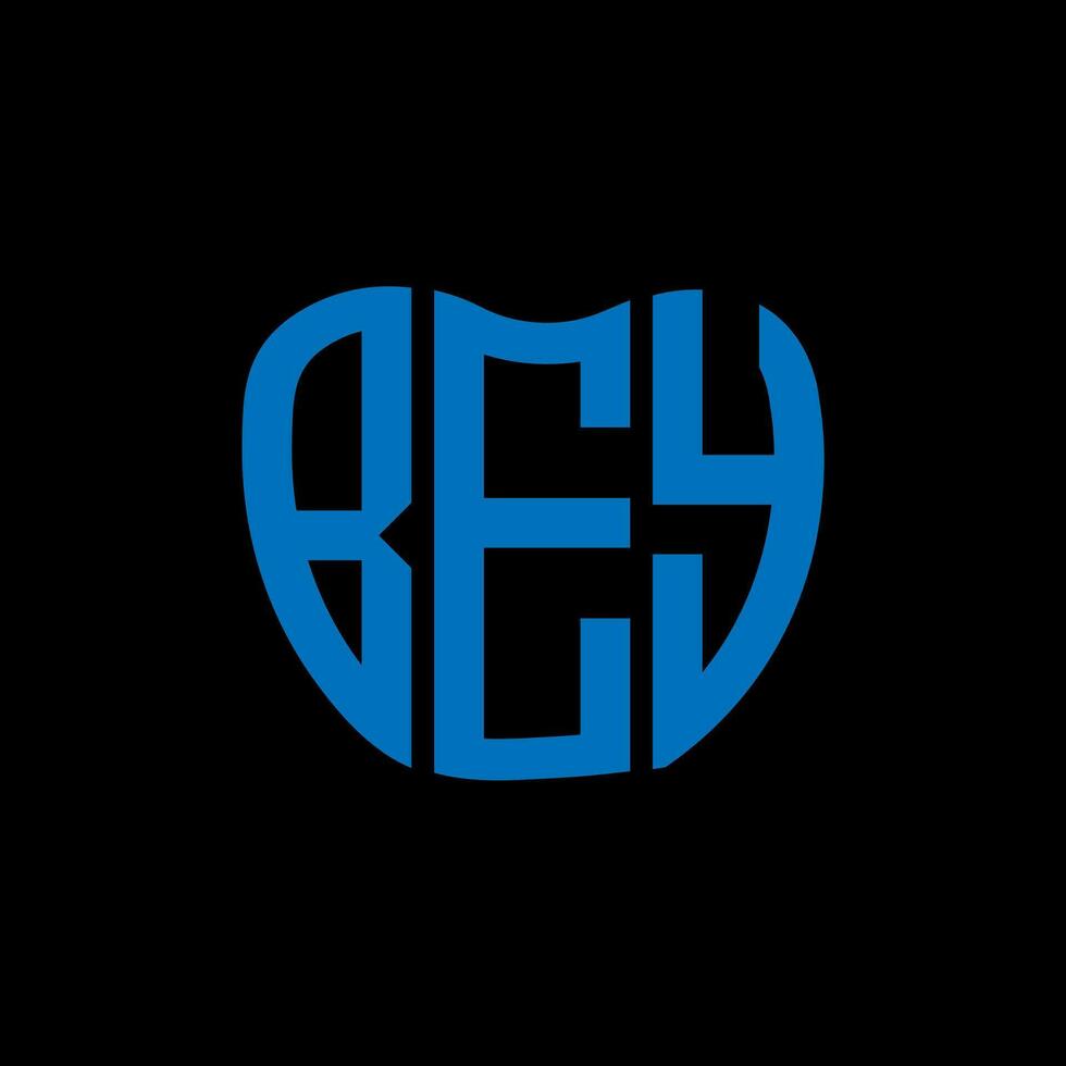 bey brief logo creatief ontwerp. bey uniek ontwerp. vector