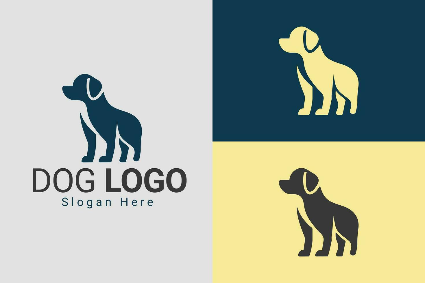 labrador hond silhouet logo ontwerp vector