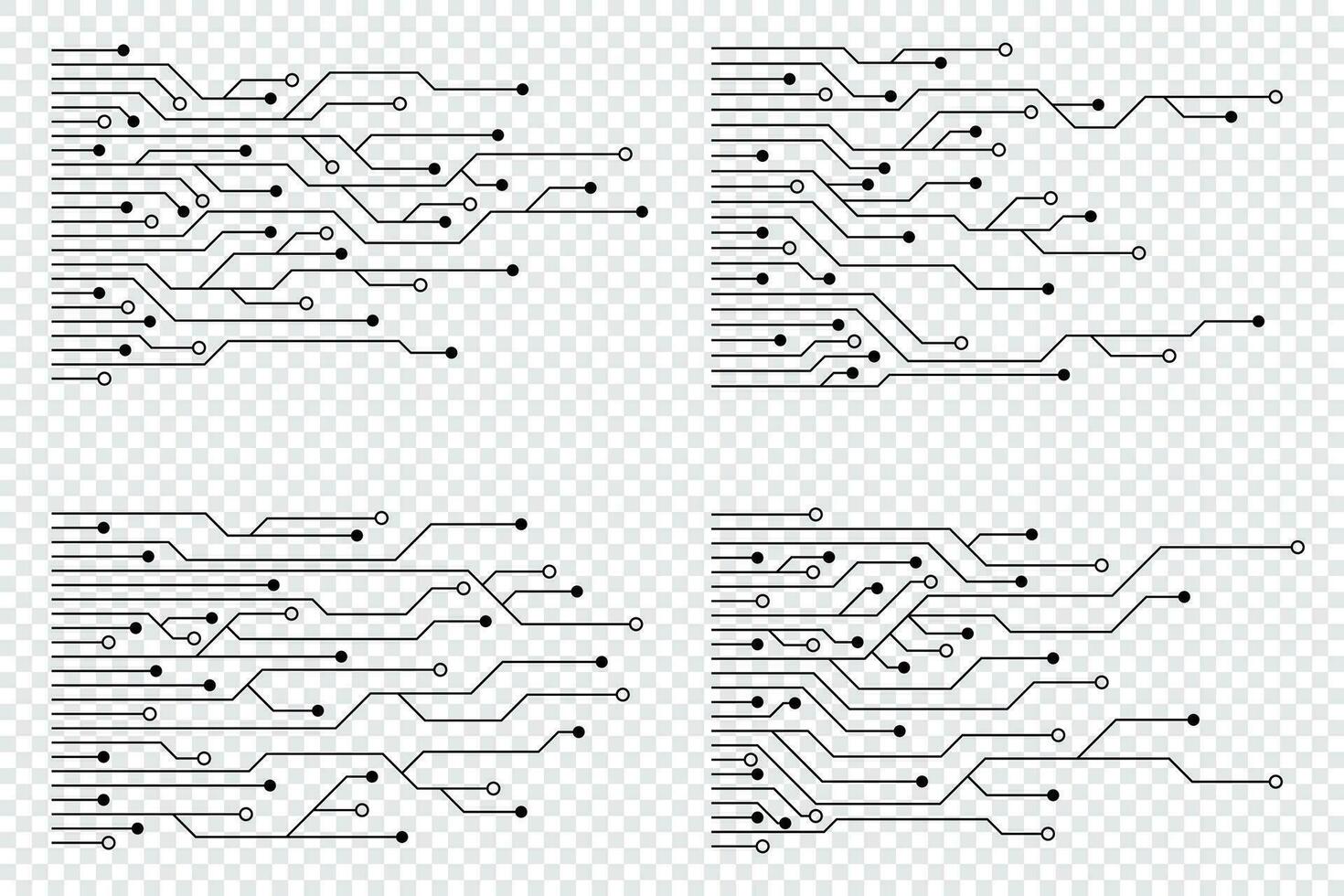 reeks van gedrukt stroomkring bord. abstract futuristische stroomkring bord. Hoi tech digitaal stroomkring bord. futuristische technologie ontwerp elementen. vector illustratie