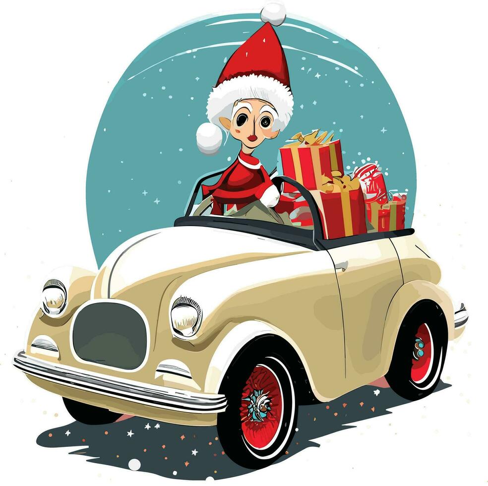 Kerstmis vrachtauto vector ontwerp