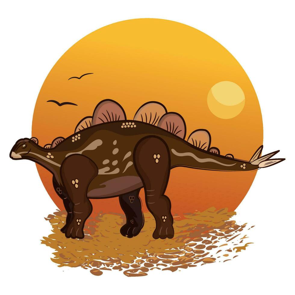 geïsoleerd schetsen van een ankylosaurus vector illustratie