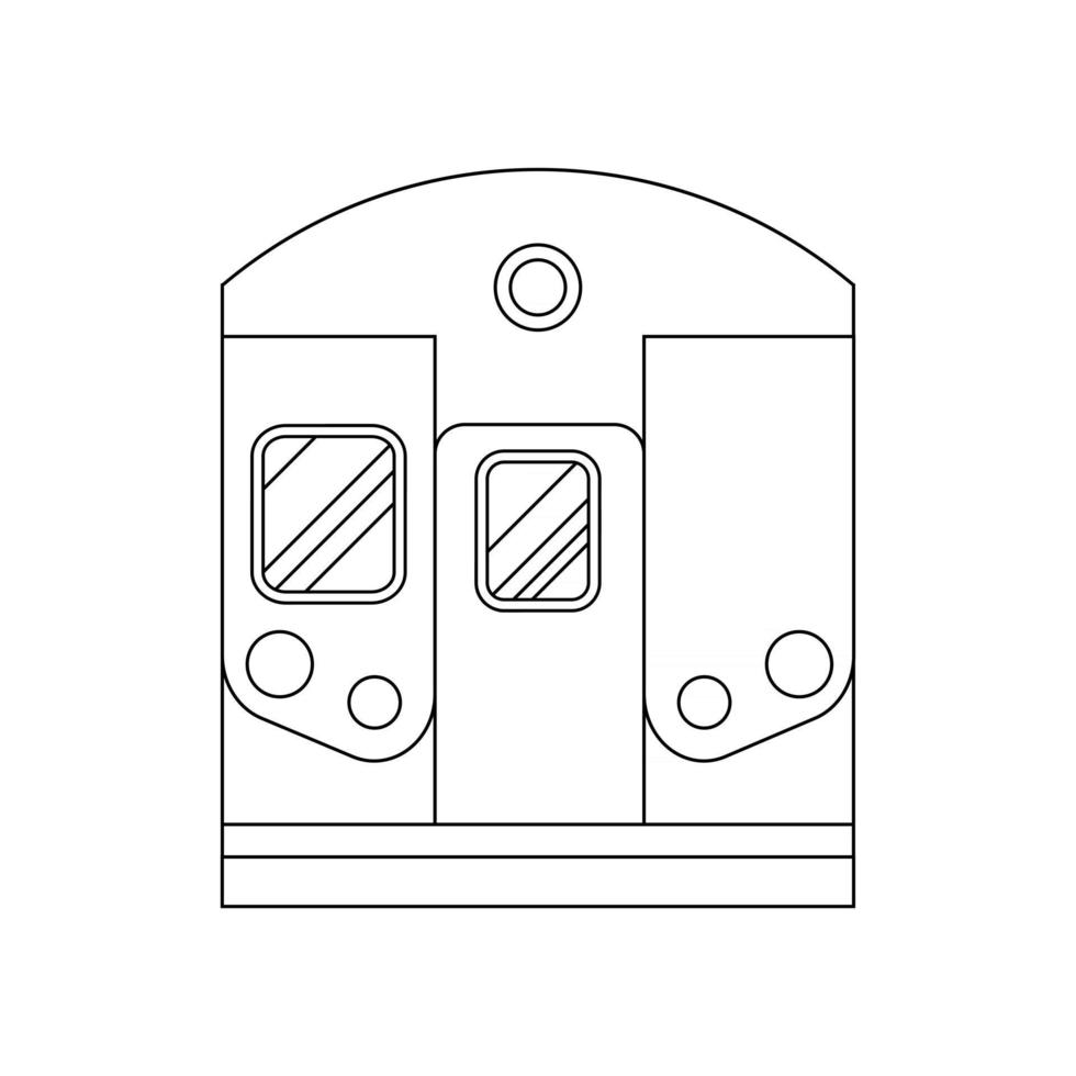 kleurboek voor kinderen. vectorillustratie. metro trein, m vector