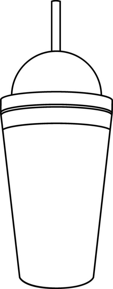 geïllustreerd koffie beker, nemen weg beker, beschikbaar beker, tumblr beker, of herbruikbaar kop lijn kunst illustratie. vector