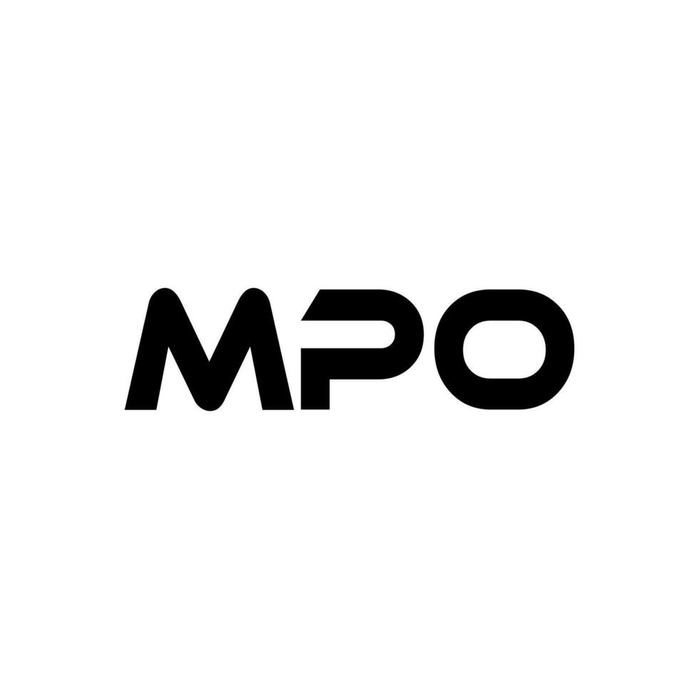 mpo brief logo ontwerp, inspiratie voor een uniek identiteit. modern elegantie en creatief ontwerp. watermerk uw succes met de opvallend deze logo. vector