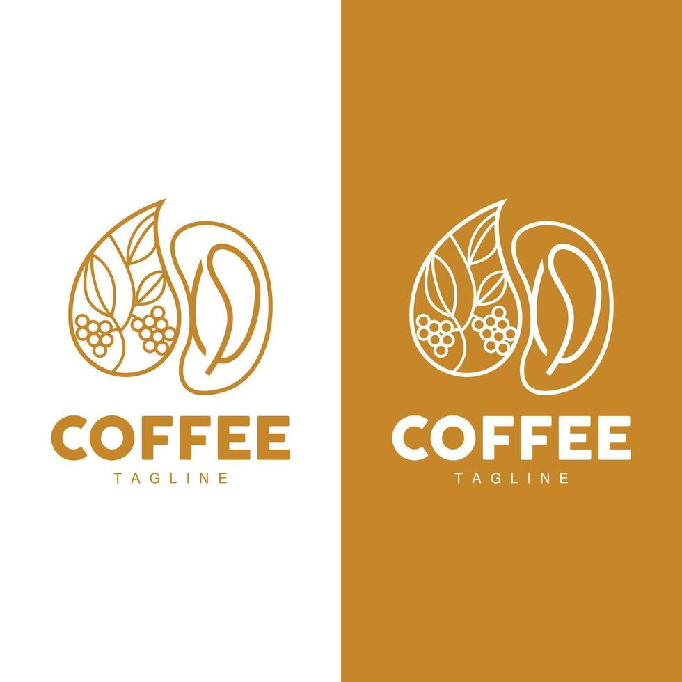 koffie logo ontwerp, koffie boom drinken vector, sjabloon symbool illustratie vector