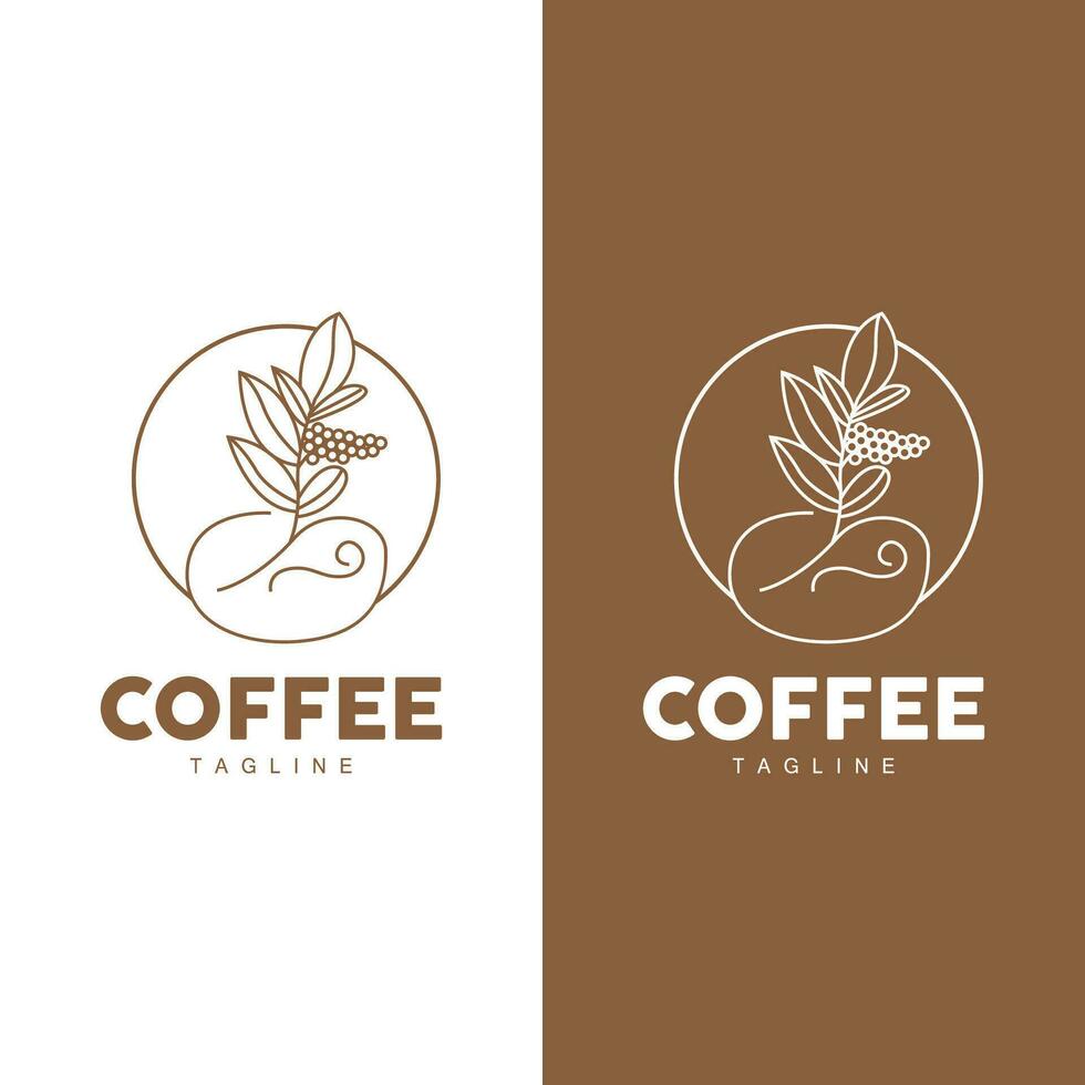 koffie logo ontwerp, koffie boom drinken vector, sjabloon symbool illustratie vector