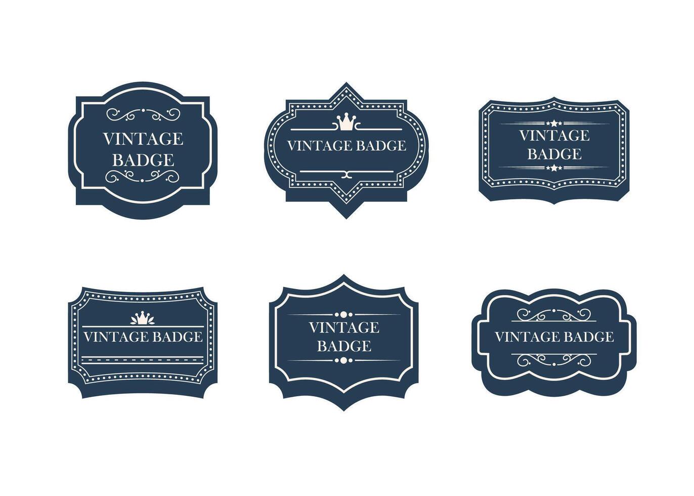 set van badge- of logo-ontwerpelementenverzameling vector