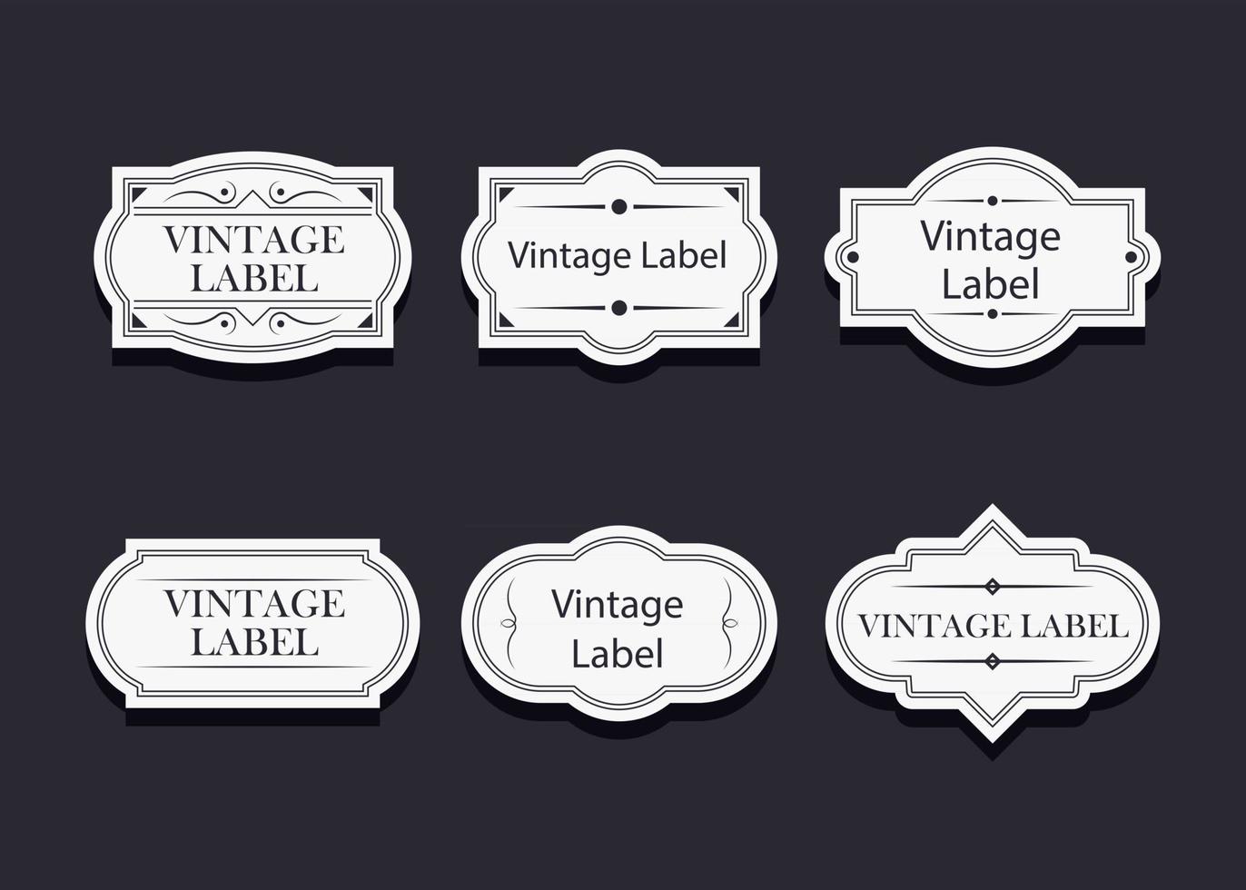 badge vintage set vector