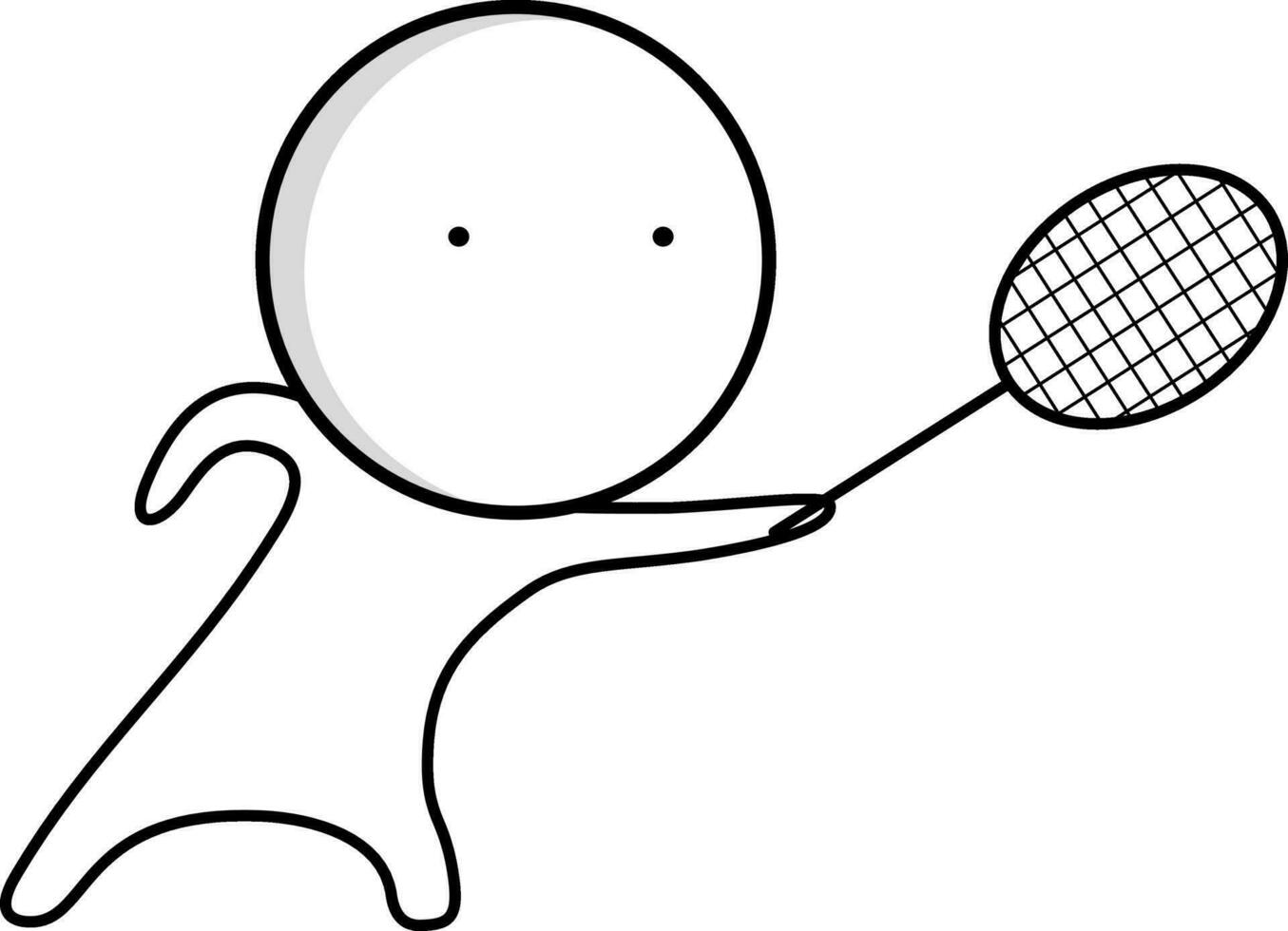 tennis speler met tennis racket vector