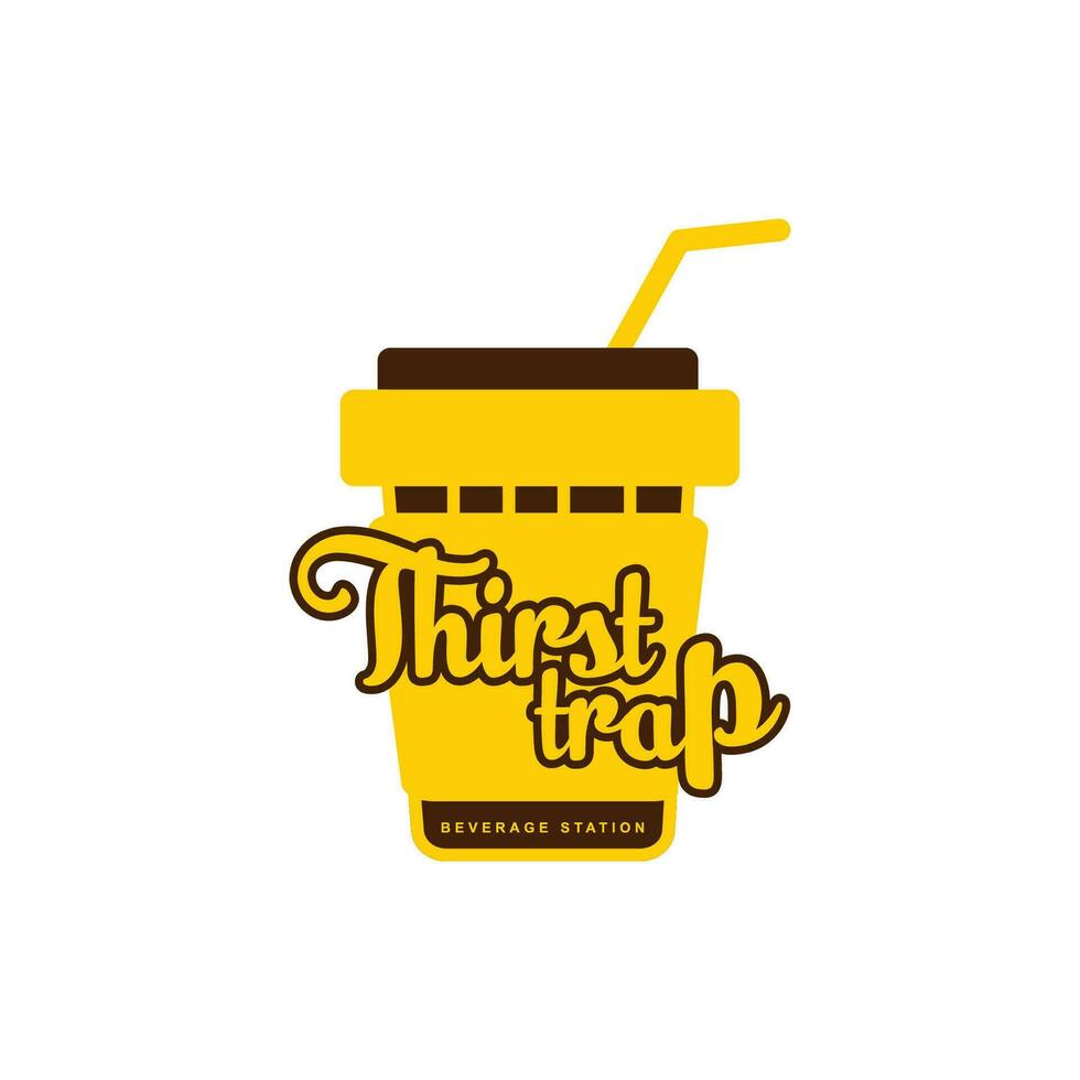 logo ontwerp voor koffie thee en drank winkel vector