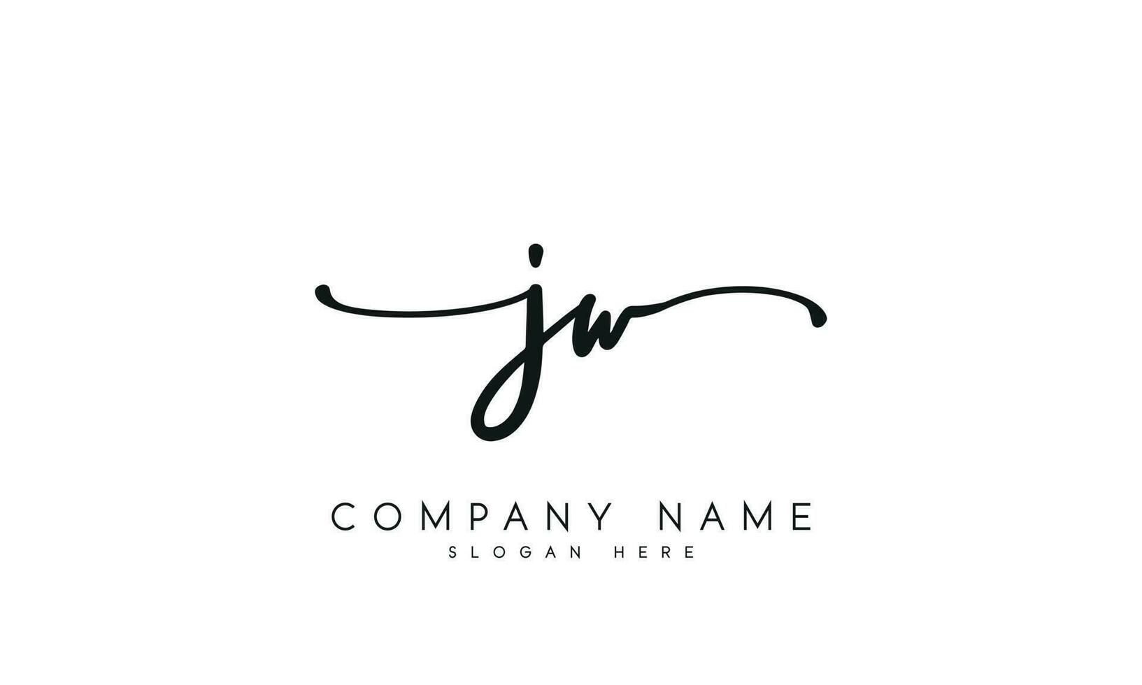 handschrift jw logo ontwerp. jw logo ontwerp vector illustratie Aan wit achtergrond. vrij vector