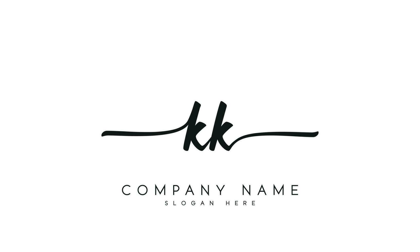 handschrift kk logo ontwerp. kk logo ontwerp vector illustratie Aan wit achtergrond. vrij vector