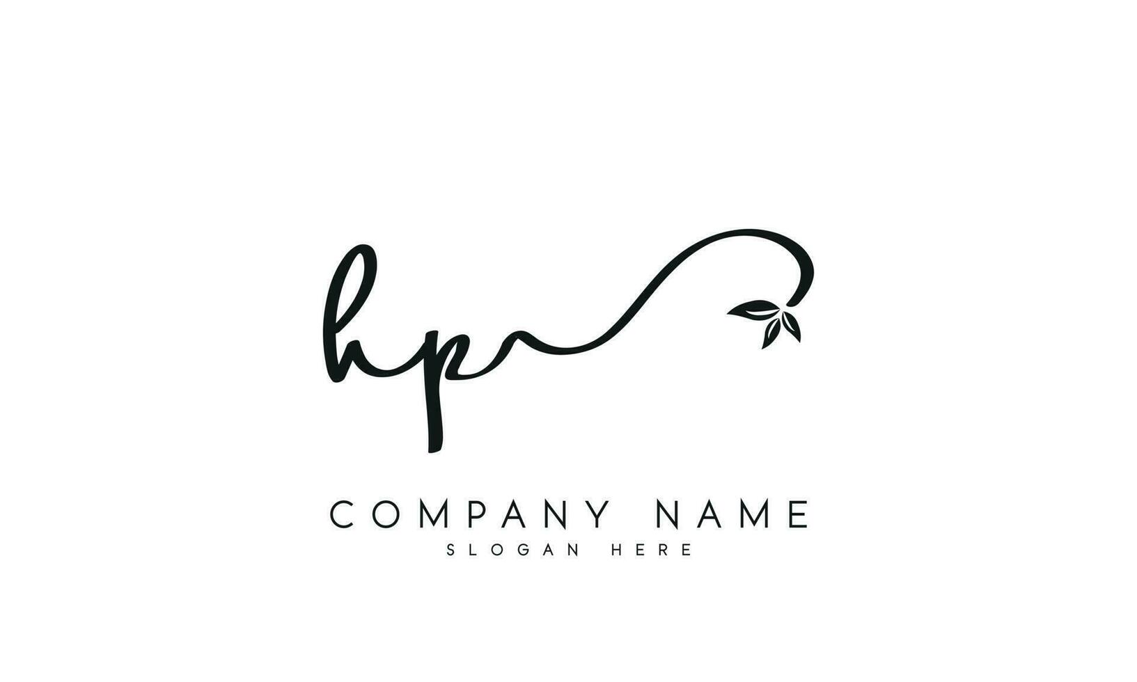 handschrift hp logo ontwerp. hp logo ontwerp vector illustratie Aan wit achtergrond. vrij vector