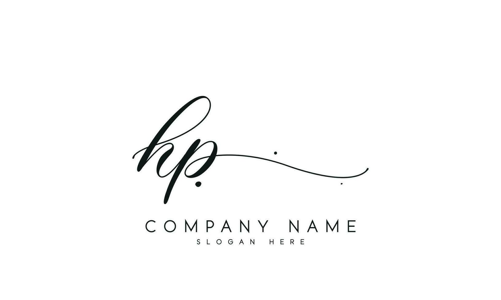 handschrift hp logo ontwerp. hp logo ontwerp vector illustratie Aan wit achtergrond. vrij vector
