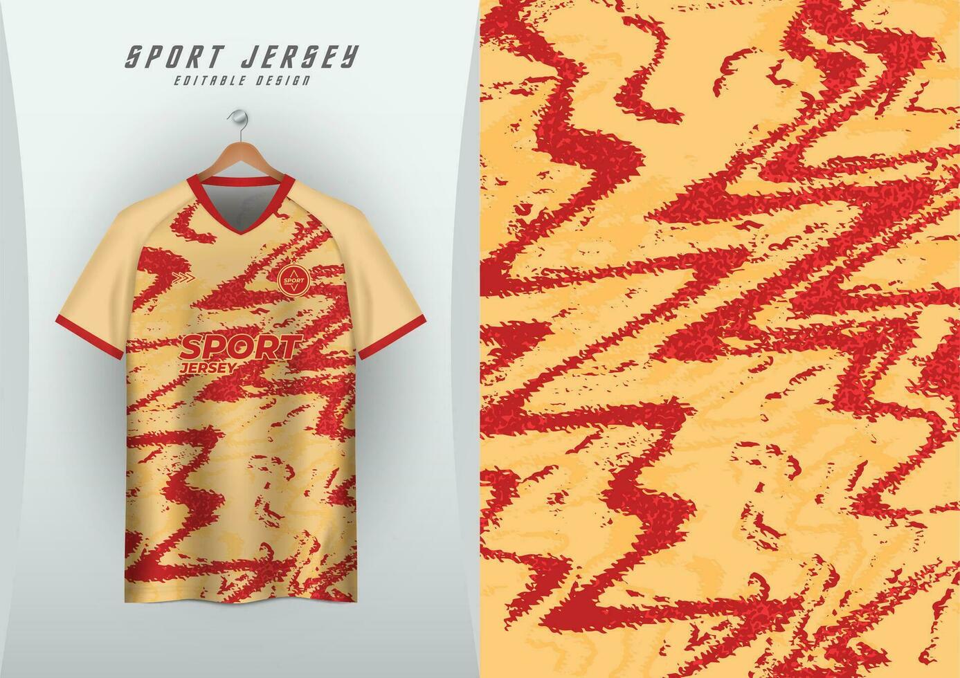 achtergronden voor sport- Jersey, voetbal truien, rennen truien, racing truien, zigzag patroon, room en rood vector