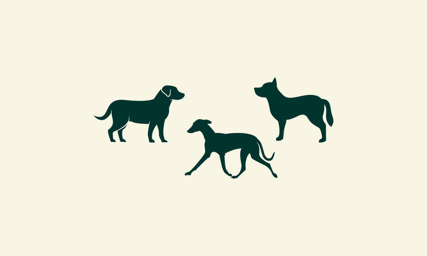 silhouet hond logo ontwerp sjabloon vector