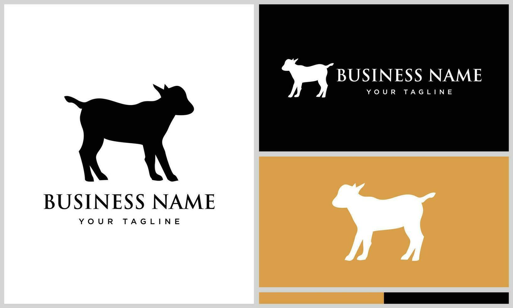 silhouet weinig buffel logo sjabloon vector