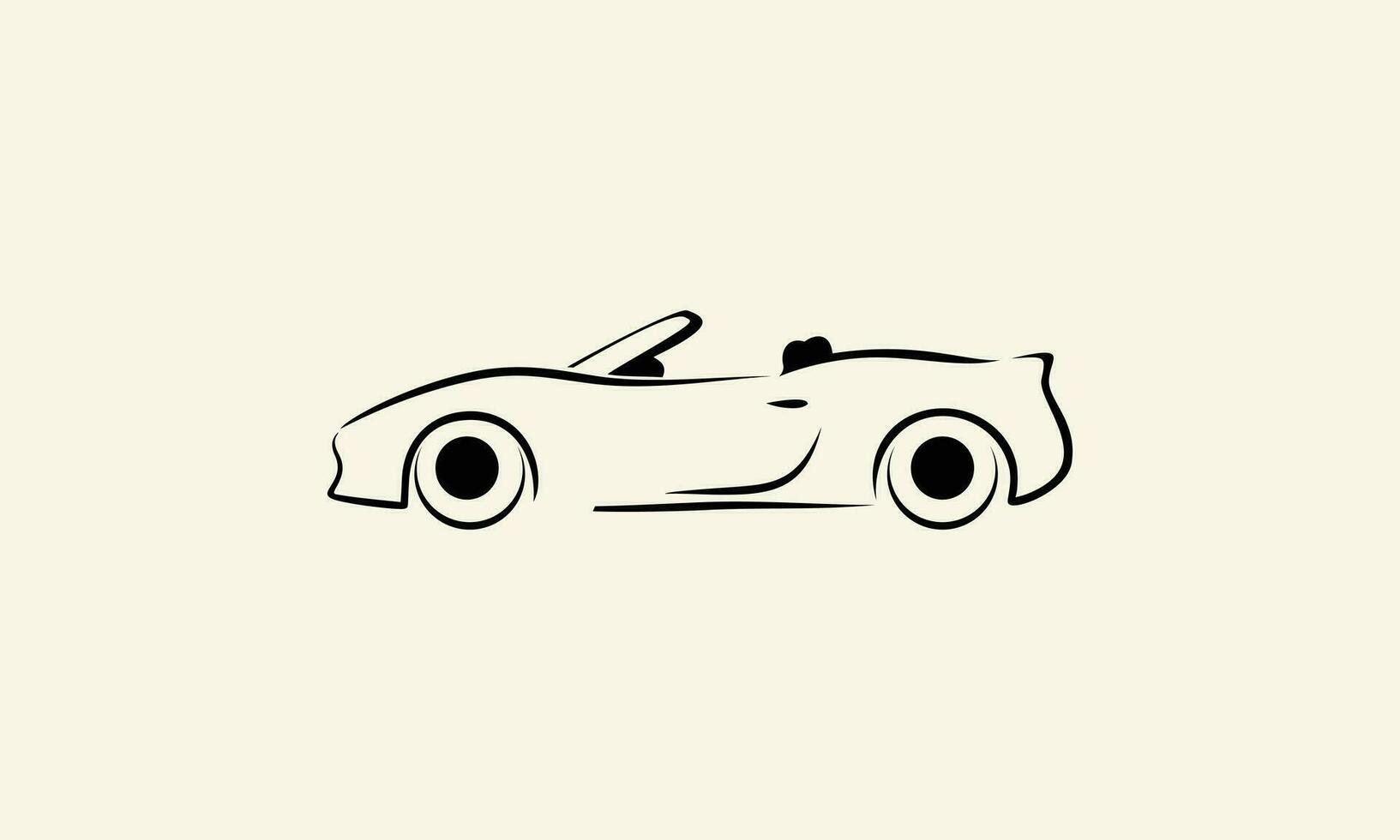 lijn kunst auto logo ontwerp vector
