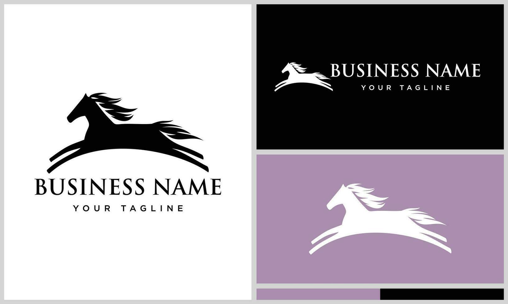 silhouet jumping paard logo ontwerp vector