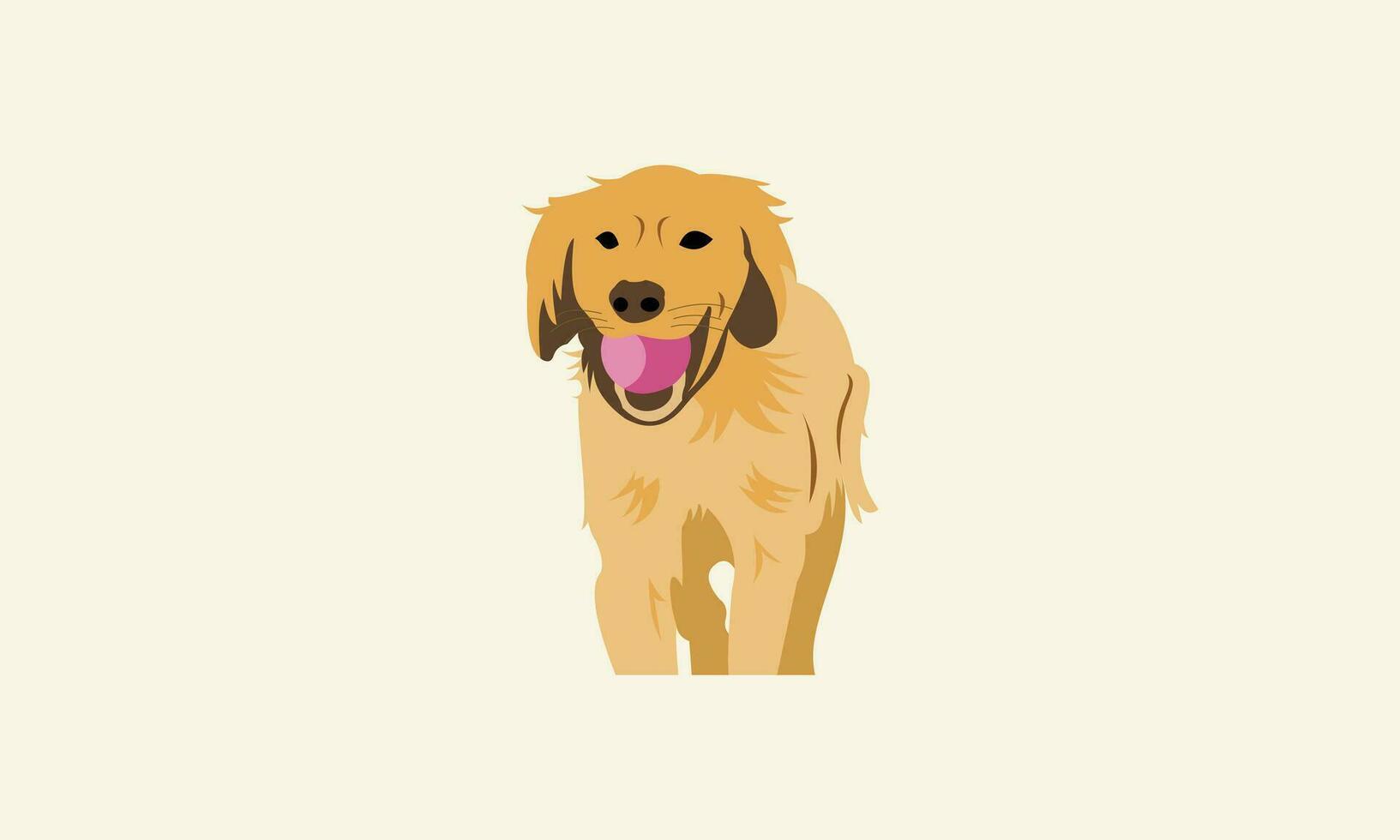 silhouet gouden retriever logo ontwerp vector