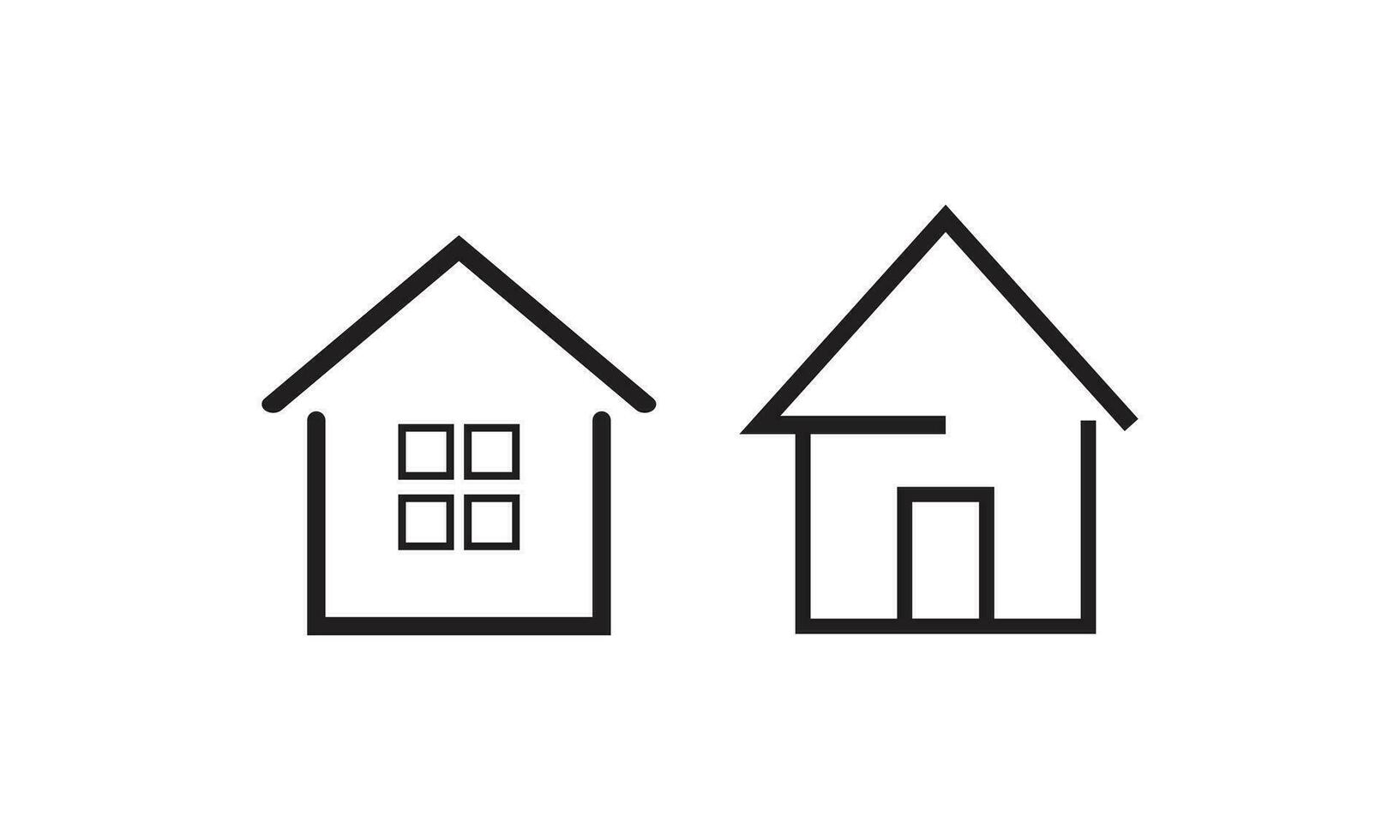 huis lijn pictogrammen, vector maison