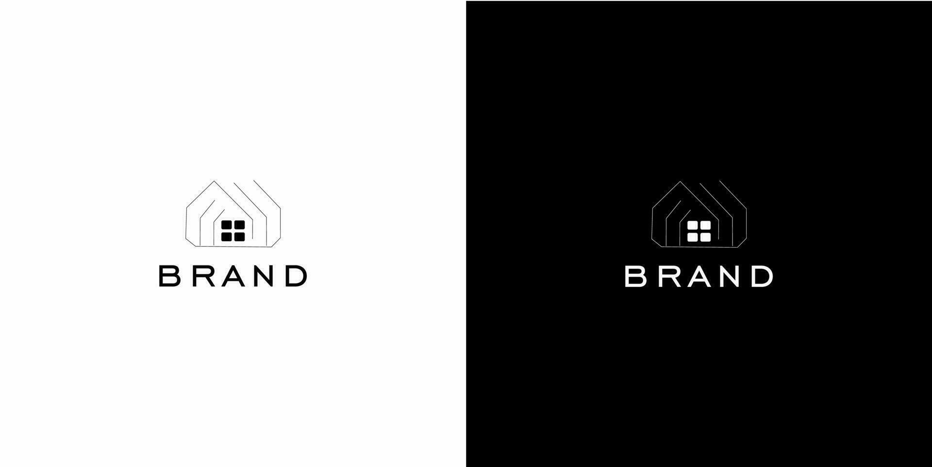 merk logo ontwerp voor een huis vector
