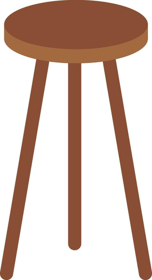 drie legged bar stoel icoon, houten stoel, voorraad illustratie vector