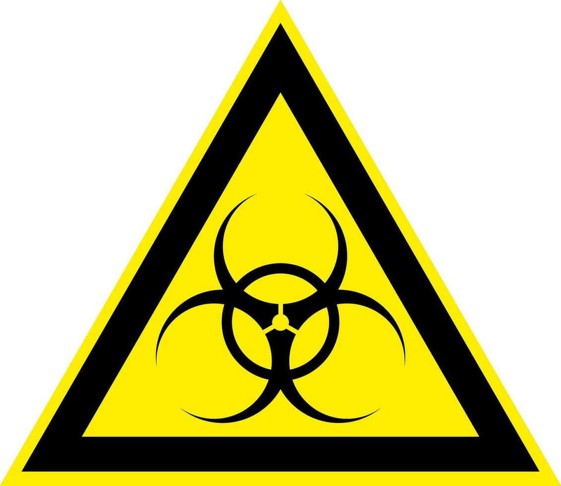 biohazard teken biologisch werkzaamheid bedreiging alert. vector illustratie