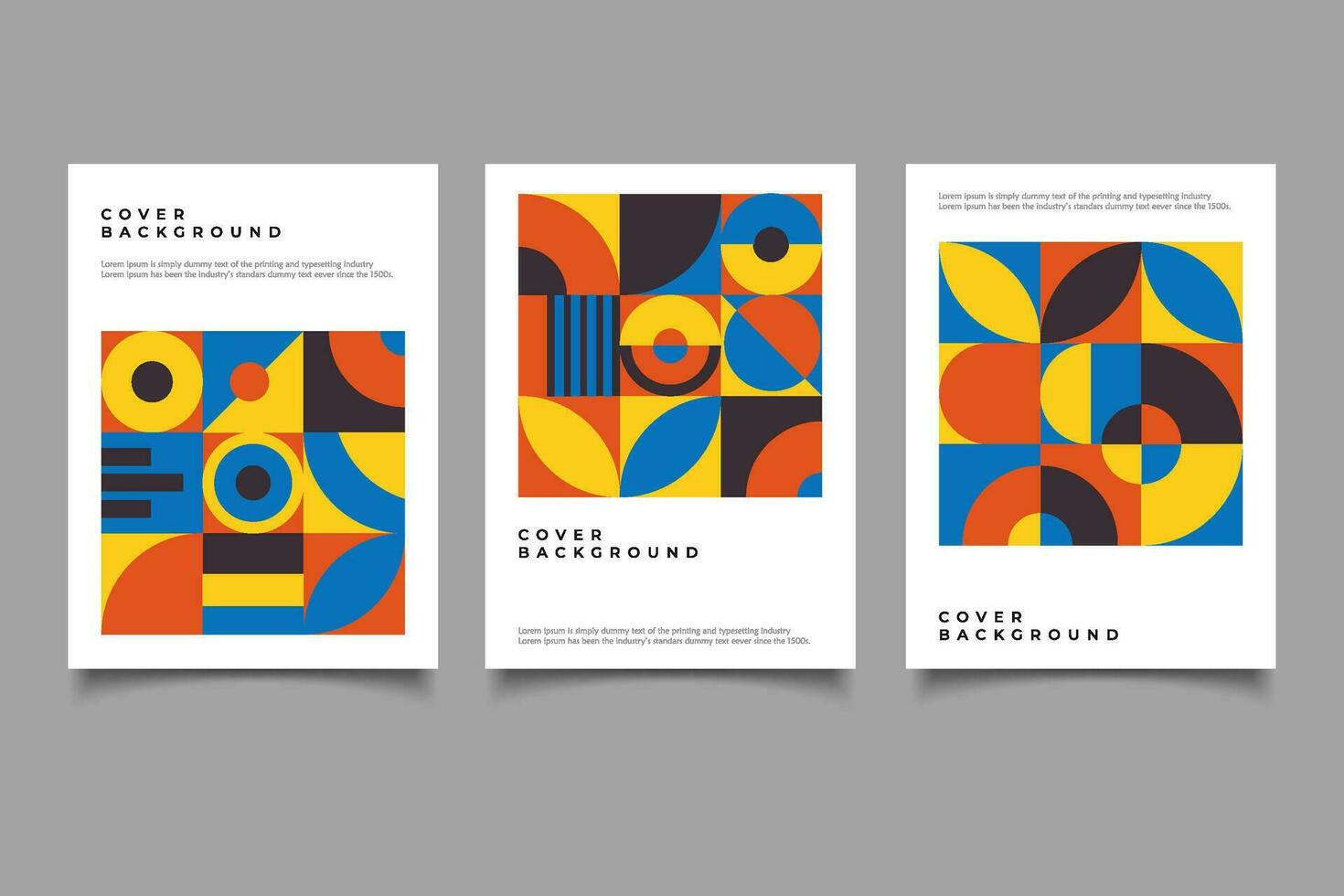 wijnoogst poster meetkundig Hoes sjabloon ontwerp. bauhaus abstract bedrijf Hoes illustratie vector