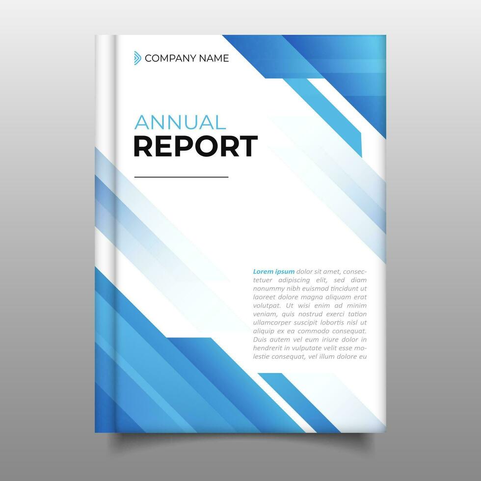 jaar- verslag doen van modern Hoes boek meetkundig ontwerp vector