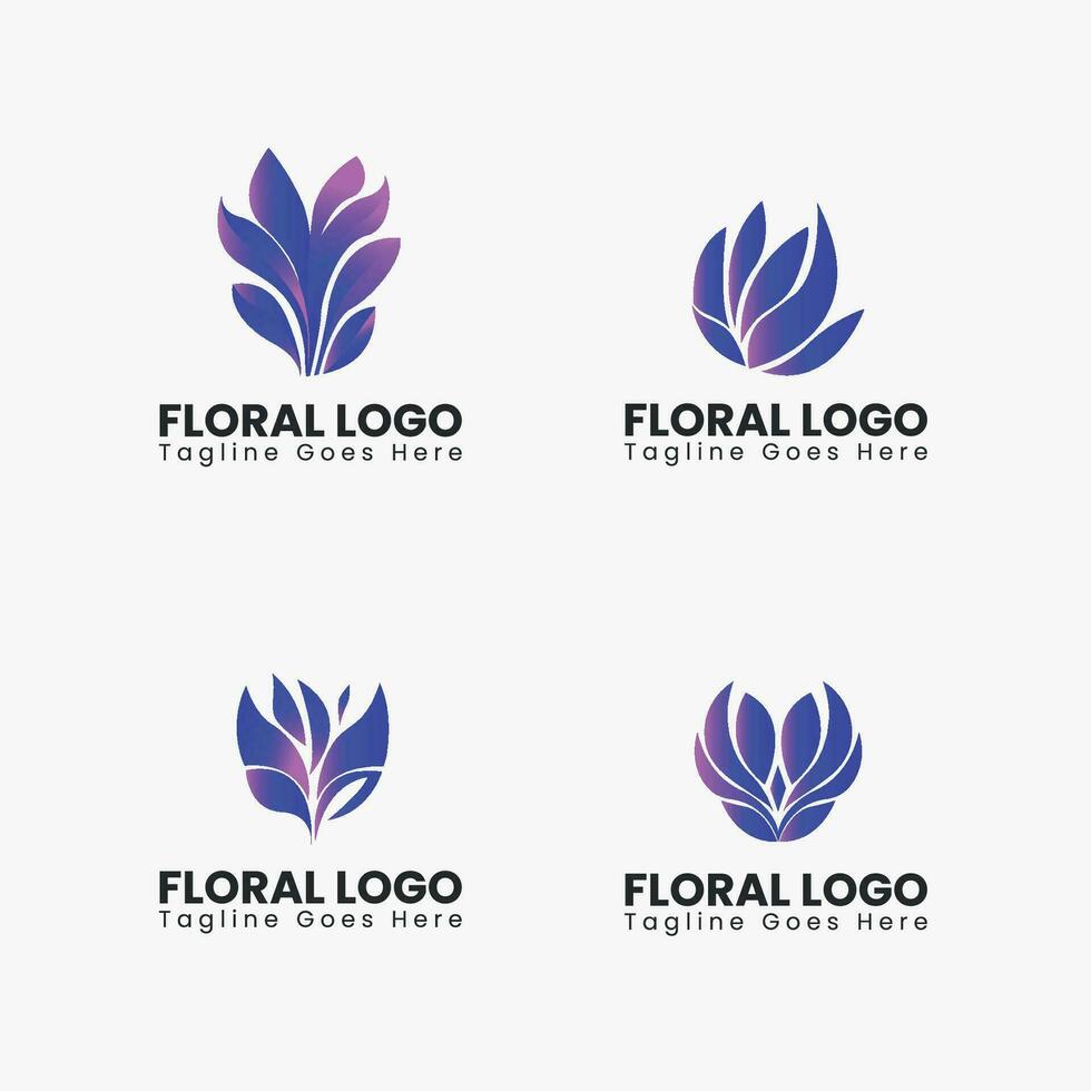 abstract bloemen logo ontwerp vector