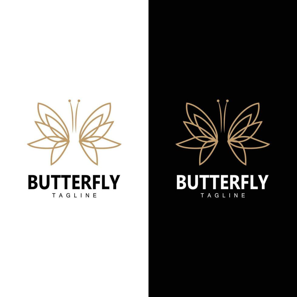 vlinder logo, dier ontwerp met mooi vleugel symbool sjabloon vector