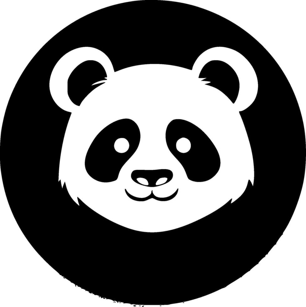 panda - minimalistische en vlak logo - vector illustratie