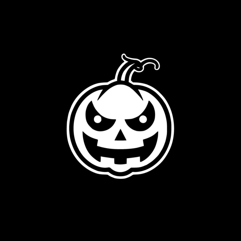 halloween - zwart en wit geïsoleerd icoon - vector illustratie