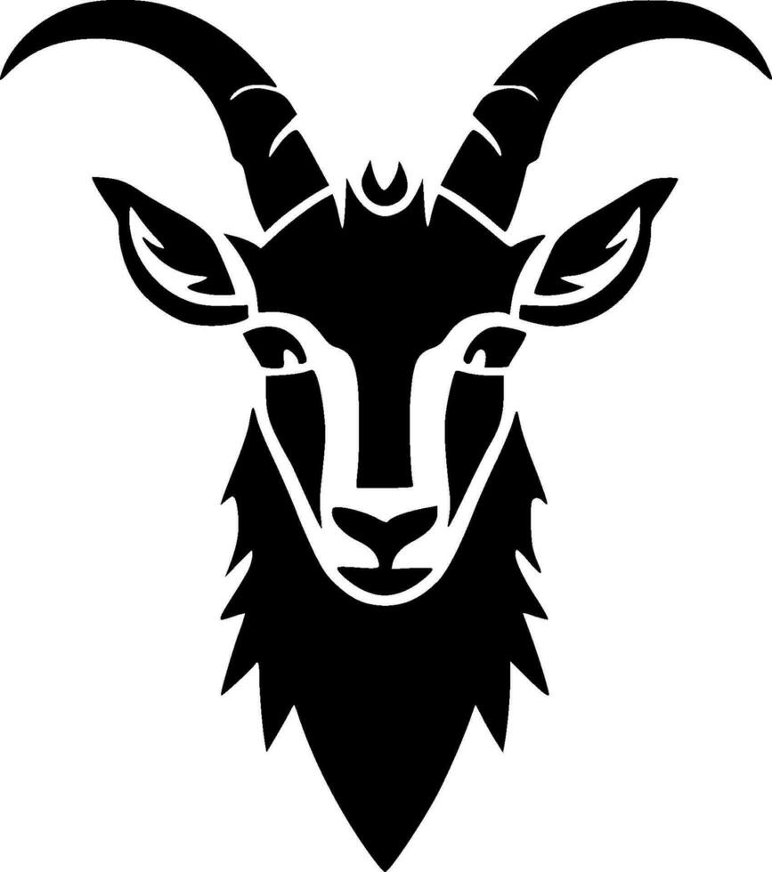 geit - minimalistische en vlak logo - vector illustratie