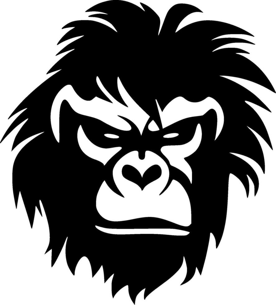 gorilla - minimalistische en vlak logo - vector illustratie