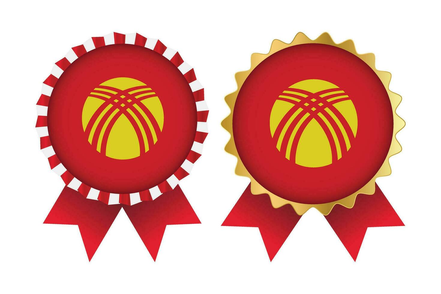 vector medaille reeks ontwerpen van Kirgizië sjabloon
